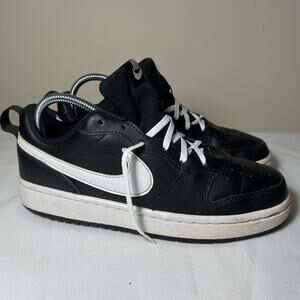 Nike Boys Court Borough Low 2 BQ5448-002 Black Casual Shoes Sneakers Size 4Y